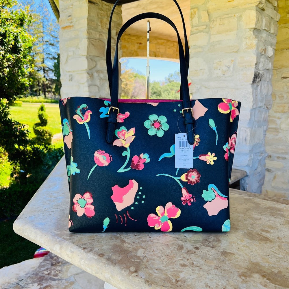 Coach Floral Large Mollie tote handbag purse NWT Authentic - Picture 3 of 7